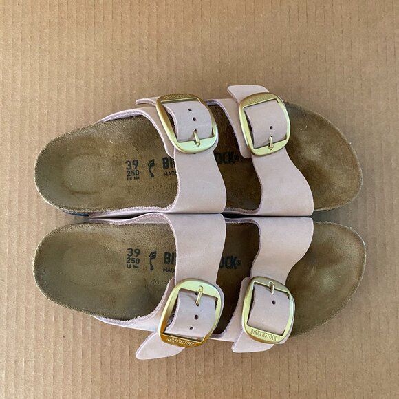Birkenstock Arizona Big Buckle Nubuck Leather "Soft Pink" | EU 39, US 8-8.5 - Picture 2 of 7